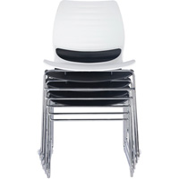Chaises empilables, Polypropyl&egrave;ne, Hauteur 32", Capacit&eacute; 250 lb, Noir OSI Industrial Sales