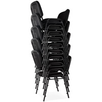 Chaises empilables, Tissu, Hauteur 32", Capacit&eacute; 250 lb, Noir OSI Industrial Sales