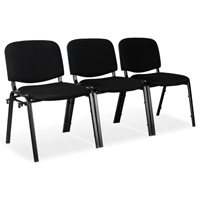 Chaises empilables, Tissu, Hauteur 32", Capacit&eacute; 250 lb, Noir OSI Industrial Sales
