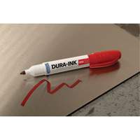 Marqueur Dura-Ink no 55, Rouge, Pointe Ciseau OSI Industrial Sales