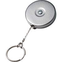 Original Series Retractable Keychain, Chrome, 24" Cable, Belt Clip Attachment OSI Industrial Sales