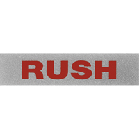 &eacute;tiquettes pour traitement sp&eacute;cial Rush, 5" lo x 2" la, Noir/rouge OSI Industrial Sales