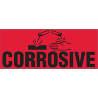 &eacute;tiquettes pour traitement sp&eacute;cial Corrosive, 5" lo x 2" la, Noir/rouge OSI Industrial Sales