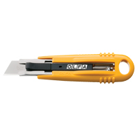 Couteau s&eacute;curitaire &agrave; lame autor&eacute;tractable, 19 mm, Acier au carbone, Robuste, Prise en Plastique OSI Industrial Sales