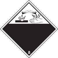 TDG Shipping Labels, Class 8, Corrosives, Vinyl OSI Industrial Sales