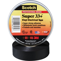 Rubans Super 33+ Scotch, 19 mm (3/4") x 20,1 m (66'), Noir, 7 mils OSI Industrial Sales