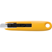 Couteau de s&eacute;curit&eacute; compact autor&eacute;tractable, 11 mm, Acier au carbone, Prise en Plastique OSI Industrial Sales