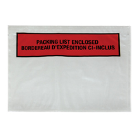 Pochette pour bordereau d'exp&eacute;dition, 7" lo x 5-1/2" la, Style Insertion par l'arri&egrave;re OSI Industrial Sales