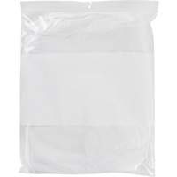 White Block Poly Bags, Reclosable, 15" x 12", 2 mils OSI Industrial Sales