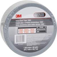 1900 Value Duct Tape, 5.8 mils, Silver, 48 mm (2") x 5.7 m (18.7') OSI Industrial Sales