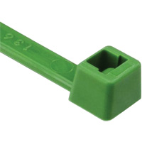 Attaches de c&acirc;bles s&eacute;rie T, Longueur 8", R&eacute;sistance &agrave; la traction 50 lb, Vert OSI Industrial Sales