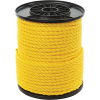 3/8" Yellow Twisted 3-Strand Rope, Polypropylene, 250' OSI Industrial Sales
