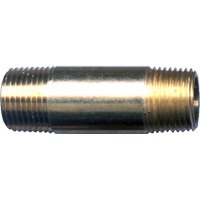 Long Pipe Nipple, Brass, 1/4", NPT x NPT OSI Industrial Sales