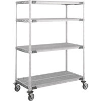 Chariot MetroMax i sur roulettes &agrave; tige, 4 tiers, 18" x 69" x 36", Capacit&eacute; 900 lb OSI Industrial Sales