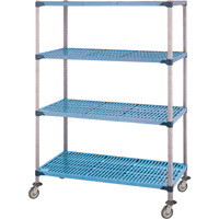 Shelving Unit, 4 Tiers, 36" W x 68" H x 18" D OSI Industrial Sales