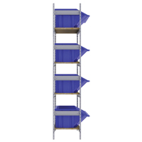 Wide Span Shelving with Jumbo Plastic Bins, Steel, Boltless, 800 lbs. Capacity, 66" W x 72" H x 18" D OSI Industrial Sales