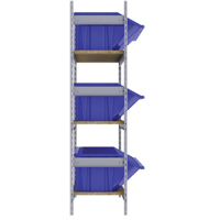 Wide Span Shelving with Jumbo Plastic Bins, Steel, Boltless, 800 lbs. Capacity, 66" W x 60" H x 18" D OSI Industrial Sales