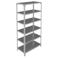 &eacute;l&eacute;ment de rayonnage, Acier galvanis&eacute;, Montant &agrave; fente, Capacit&eacute; 275 lb, 48" la x 72" h x 18" p OSI Industrial Sales
