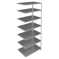 Shelving Unit, Galvanized Steel, Slotted Angle, Add-On, 36" W x 84" H x 24" D OSI Industrial Sales