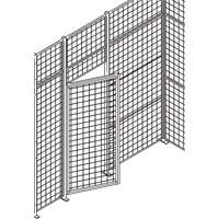 Standard-Duty Wire Mesh Partition Swing Door, 3' W x 7' H OSI Industrial Sales
