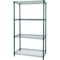 Dry Rack Shelving, 4 Tiers, 36" W x 63" H x 18" D OSI Industrial Sales