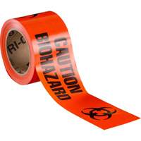 Ruban pour barricade, Anglais, 3" la x 200' lo, 3 mils, Noir/orange OSI Industrial Sales