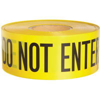Rubans pour barricades, Anglais, 3" la x 1000' lo, 3 mils, Noir sur jaune OSI Industrial Sales