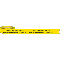 Rubans pour barricades, Anglais, 3" la x 1000' lo, 2 mils, Noir sur jaune OSI Industrial Sales