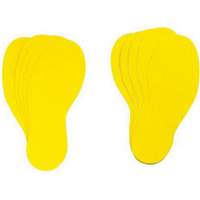 Floor Marking Labels, Footprint, 12" L x 3.75" W, Yellow, Vinyl OSI Industrial Sales