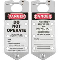 Labeled Lockout Hasps, Silver OSI Industrial Sales
