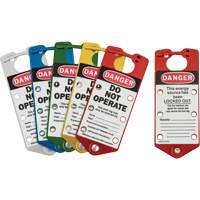 Labeled Lockout Hasps, Blue/Green/Red/Silver/Yellow OSI Industrial Sales