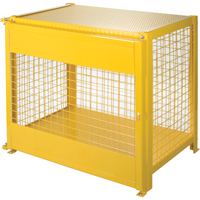Gas Cylinder Cabinets, 6 Cylinder Capacity, 44" W x 30" D x 37" H, Yellow OSI Industrial Sales