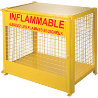 Gas Cylinder Cabinets, 6 Cylinder Capacity, 44" W x 30" D x 37" H, Yellow OSI Industrial Sales