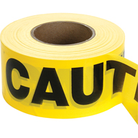 Barricade Tape, English, 3" W x 1000' L, 2 mils, Black on Yellow OSI Industrial Sales