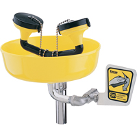 Poste de douche oculaire, Installation Support pour tuyau d'approvisionnement, Bol Plastique OSI Industrial Sales