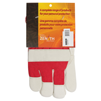 Gants d'ajusteur rouge & blanc doubl&eacute;s pour l'hiver de premi&egrave;re qualit&eacute;, Grand, Paume en Cuir fleur de vache, Doublure en Boa OSI Industrial Sales