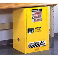 Sure-Grip&reg; EX Compac Flammable Safety Cabinet, 12 gal., 1 Door, 23.25" W x 35" H x 18" D OSI Industrial Sales