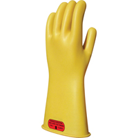 Yellow Natural Rubber Insulating Gloves, ASTM Class 0, Size 8, 14" L OSI Industrial Sales