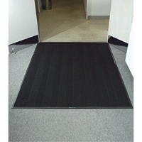 Waterhog&reg; Eco Elite Matting, Wiper/Scraper, 6' x 6' x 3/8", Black Smoke OSI Industrial Sales