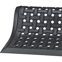 Comfort Flow Mats, Slotted, 2-83/100' x 9-1/12' x 3/8", Black, Nitrile OSI Industrial Sales