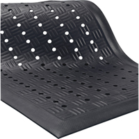 Cushion Station Mats, Slotted, 2' x 3-1/5' x 9/16", Black, Nitrile OSI Industrial Sales