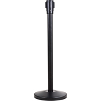 Free-Standing Crowd Control Barrier Receiver Post, 35" High, Black OSI Industrial Sales