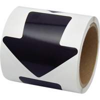 D&eacute;calcomanie en couleur pour le marquage des planchers, Fl&egrave;che, 4" lo x 4" la, Noir, Vinyle OSI Industrial Sales