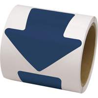 D&eacute;calcomanie en couleur pour le marquage des planchers, Fl&egrave;che, 4" lo x 4" la, Bleu, Vinyle OSI Industrial Sales