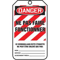 Lockout Tags, Cardstock, 3-1/8" W x 5-7/8" H, French OSI Industrial Sales