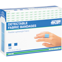 Bandages, Rectangular/Square, 3", Fabric Metal Detectable, Sterile OSI Industrial Sales