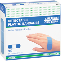 Bandages, Rectangular/Square, 3", Plastic Metal Detectable, Sterile OSI Industrial Sales