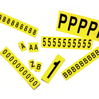 Rep&egrave;res adh&eacute;sifs &agrave; chiffres individuels, 9, 3-7/8" h, Noir sur jaune OSI Industrial Sales