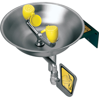 Eye/Face Wash Station, Wall-Mount Installation, Stainless Steel Bowl OSI Industrial Sales