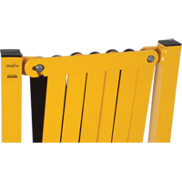 Barri&egrave;re extensible, 37" h x 11' lo, Noir/Jaune OSI Industrial Sales